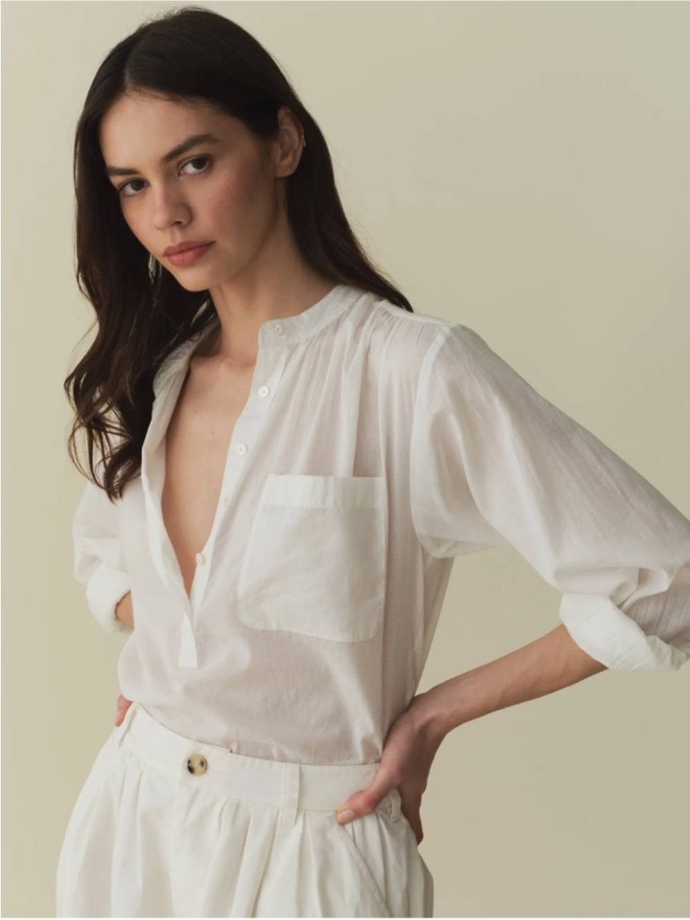 Doen Haisa organic blouse in salt size XS NEW
